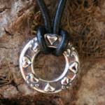 Hand Stamped Sterling Silver: Pawprints On My Heart